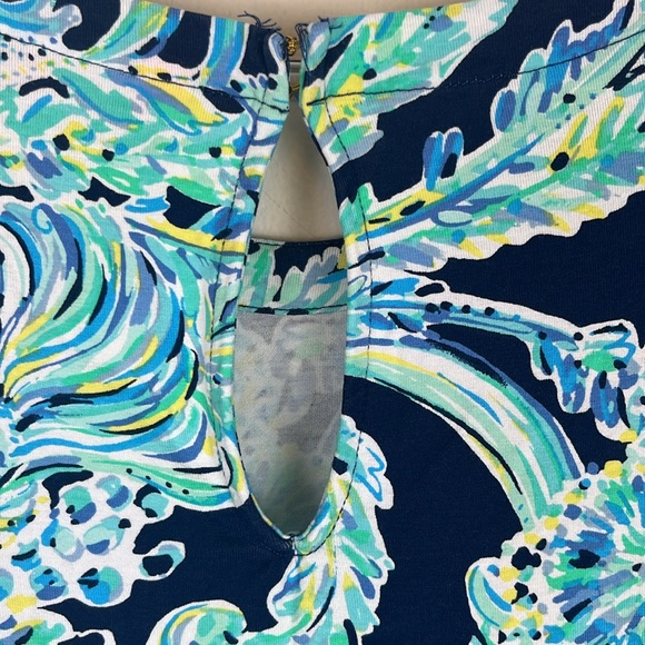 LILLY PULITZER Lula Romper High Tide Navy,  Scuba Doo Engineered Romper, Size XS - Picture 9 of 16